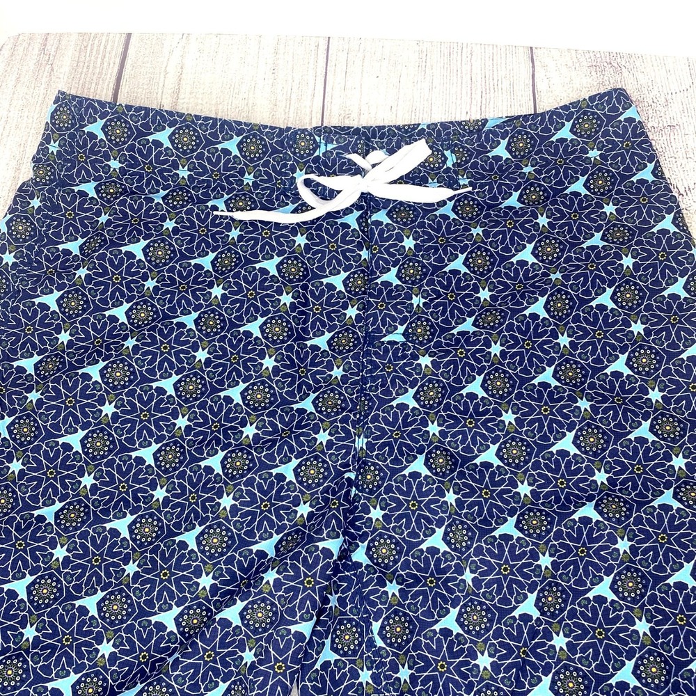 Castaways Board Shorts Mens 36 Purple Blue Geometric Pattern Themed Board Shorts